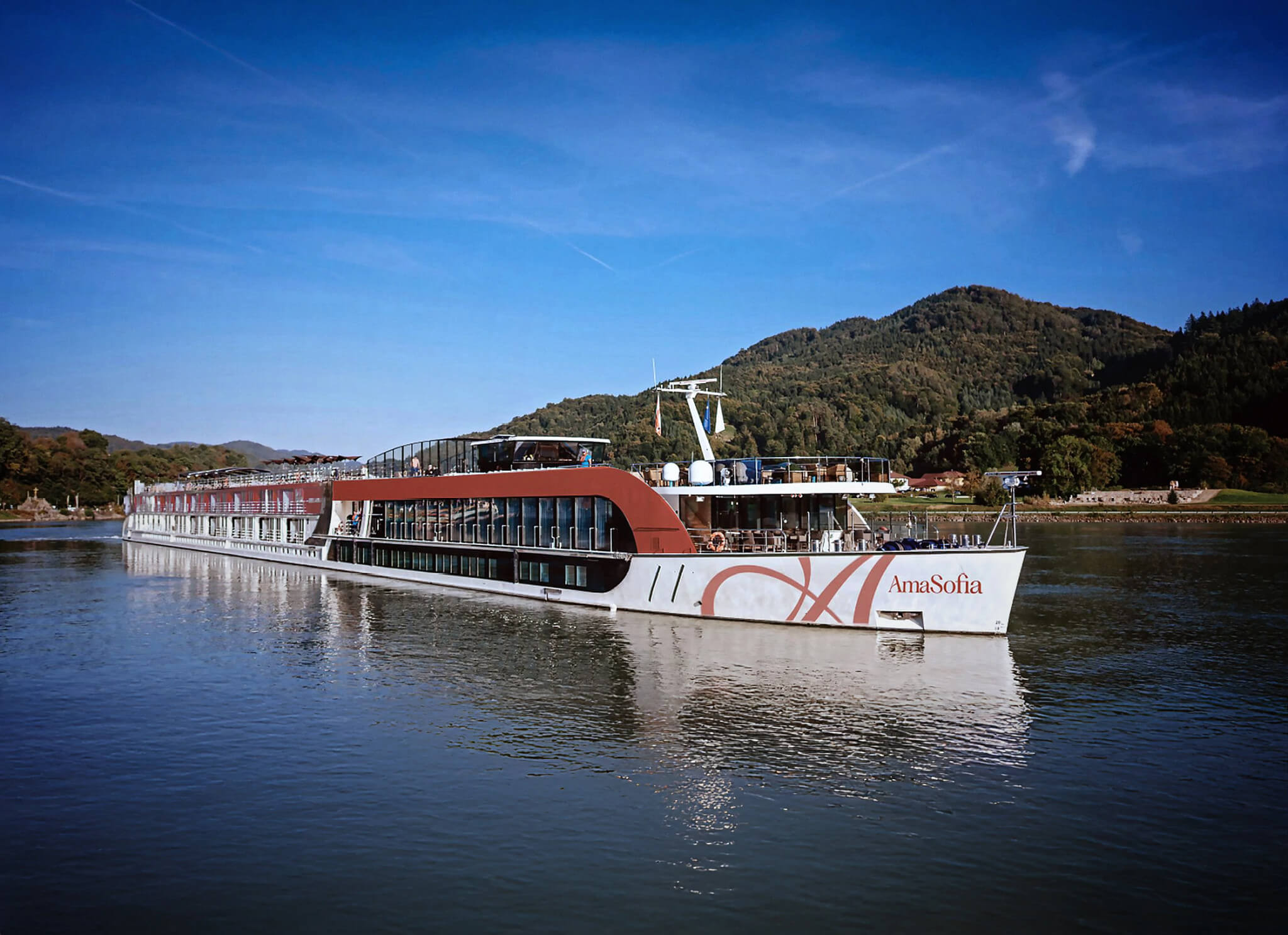 AmaSofia, a AmaWaterways river boat, coming out in 2026 for cruises down the Rhine and Danube Rivers